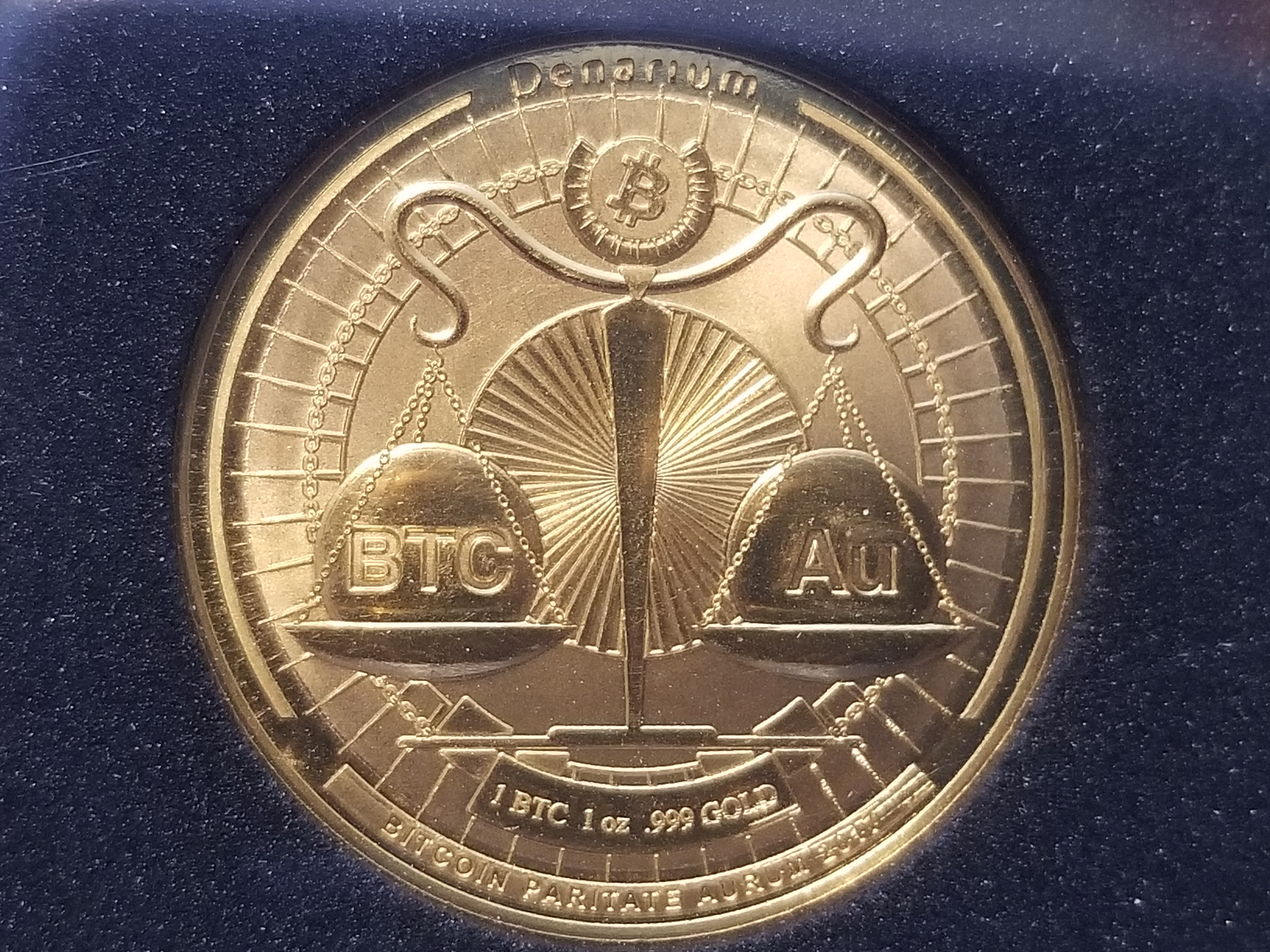 2017 Denarium 1 BTC Gold