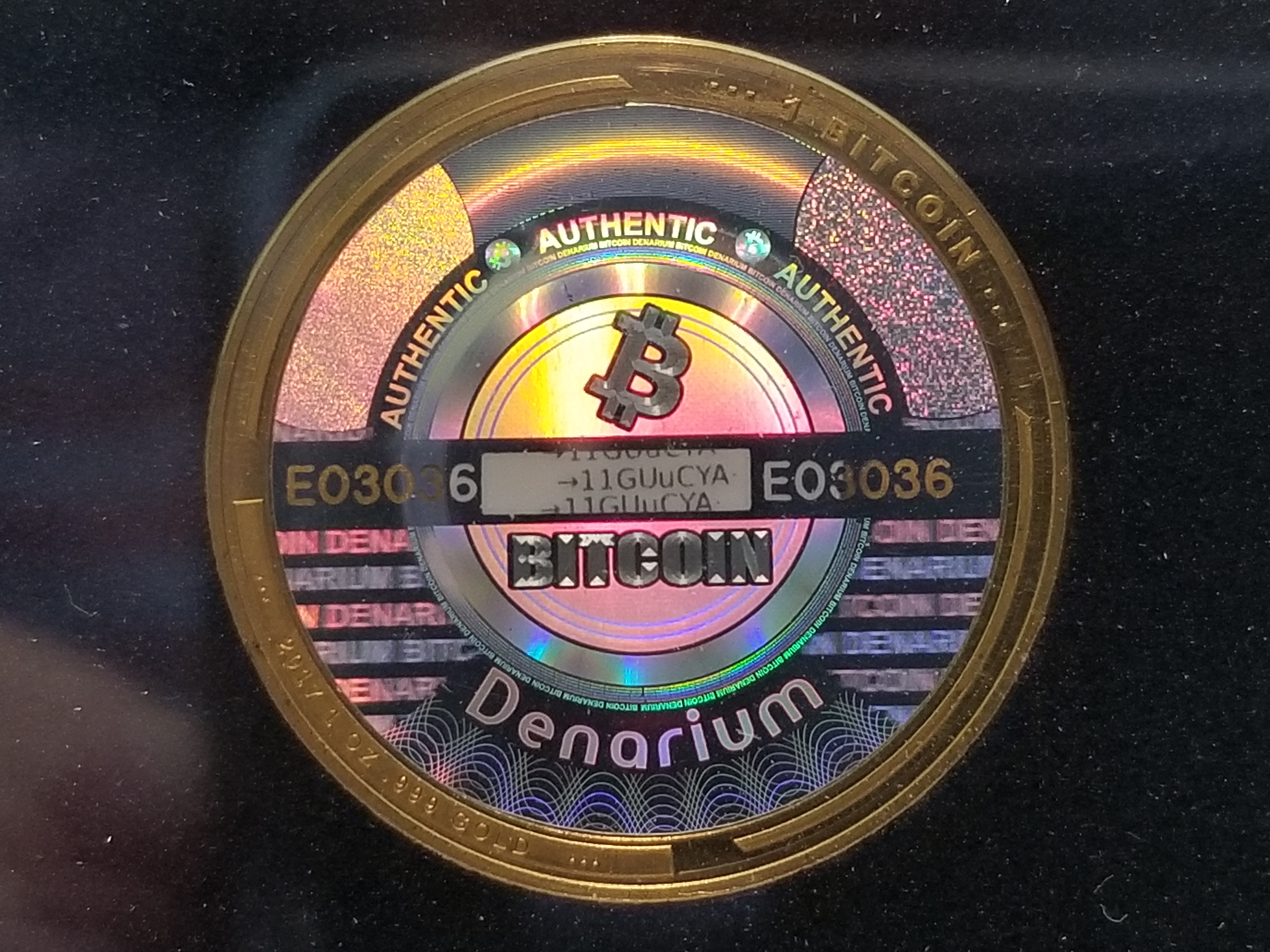 2017 Denarium 1 BTC Gold
