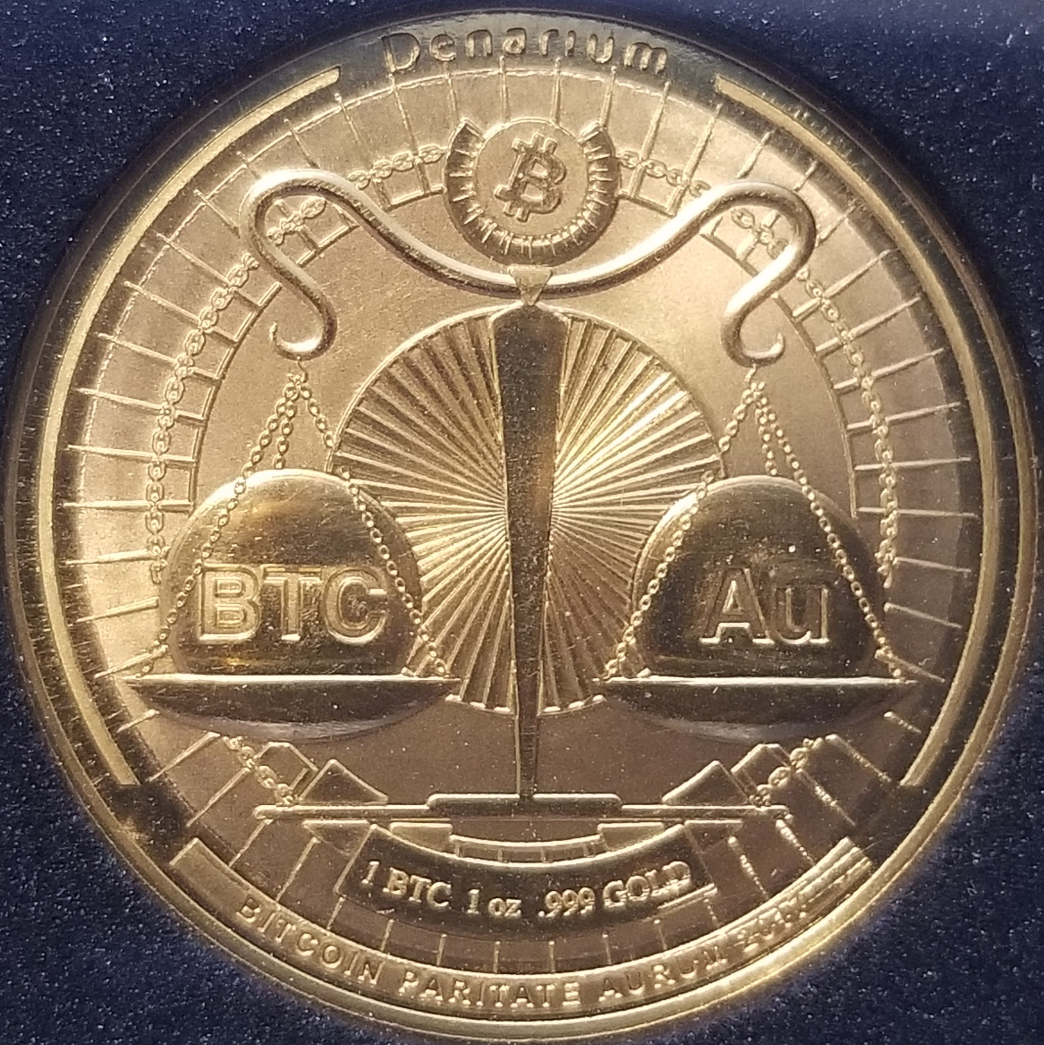 Denarium 1 BTC 1 oz Gold